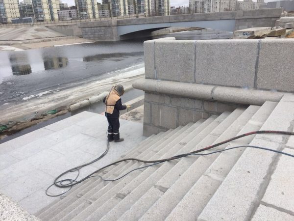 Granite slab restoration