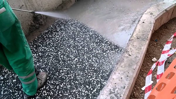 Lavado de concreto con chorro de agua