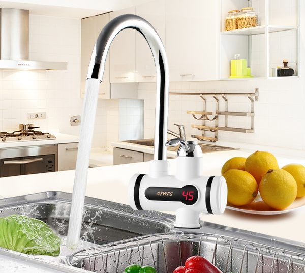 AT Faucet ครัว Kitchen พร้อมฮีตเตอร์ไฟฟ้าในตัวและหน้าจอ LED