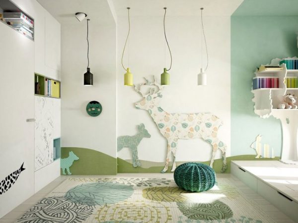 Creative ideas for the interior of a children's room