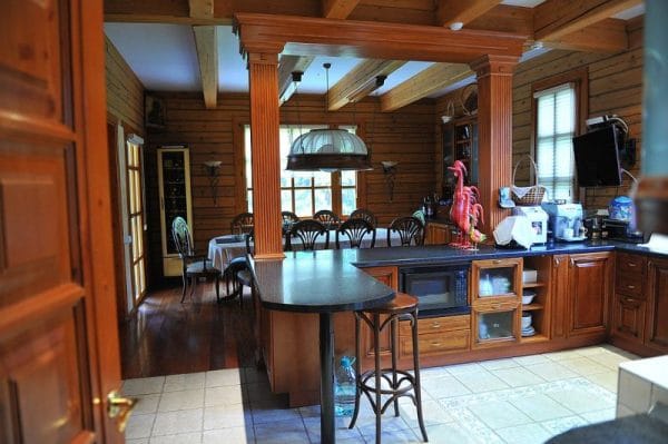 The interior of the kitchen in the house of Nikita Mikhalkov