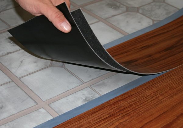 Self-adhesive waterproof PVC tiles