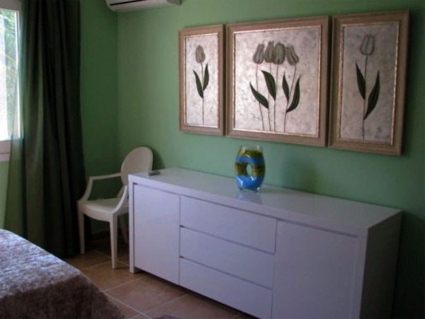 Interior bedroom in the apartment Vetlitskaya