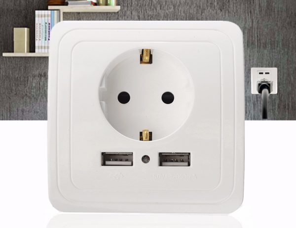 Dual USB Wall Socket