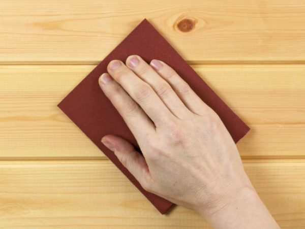 Dusting a wooden surface