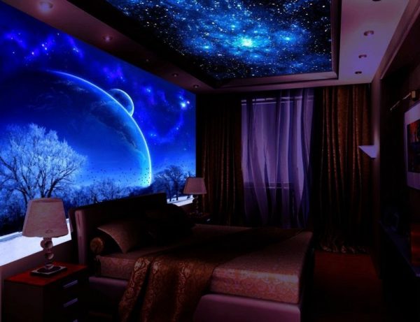 3D LED wallpaper in the interior