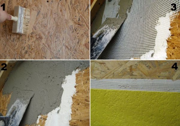 OSB plaster coating