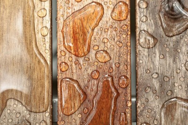 water repellent film on wood