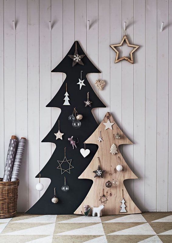 Christmas tree made of plywood