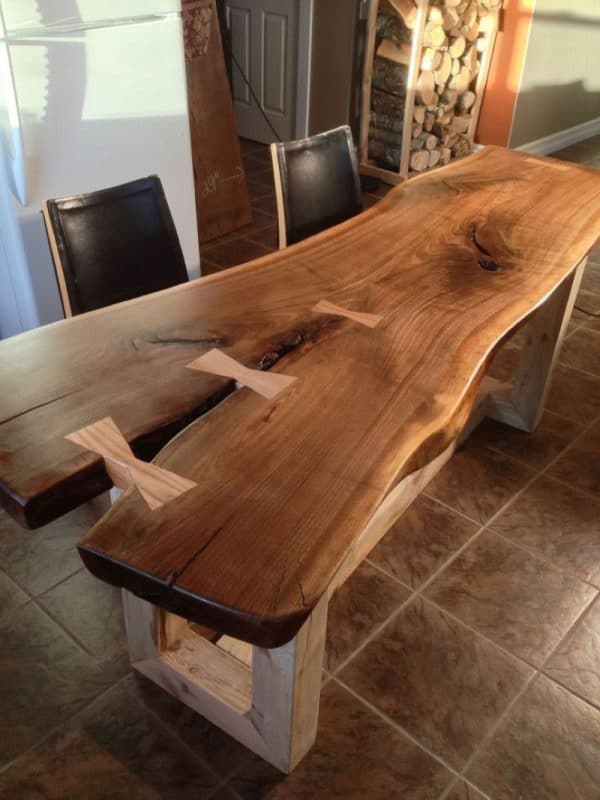 Solid wood table