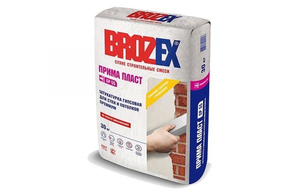 Brosex gypsum mineral campuran untuk dinding dan siling