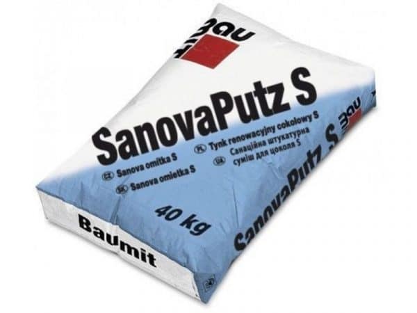 Sanitary plaster mix SanovaPutz S