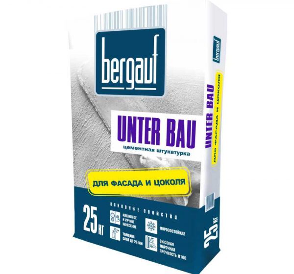 ส่วนผสมซีเมนต์ Bergauf Unter Bau สำหรับด้านหน้าและฐาน