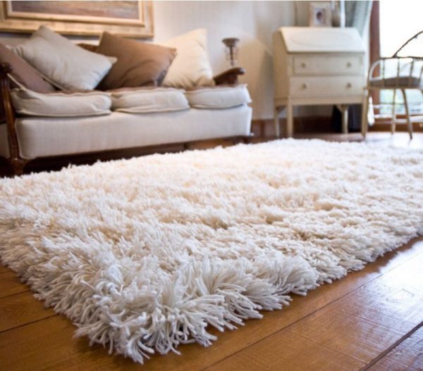 White rug