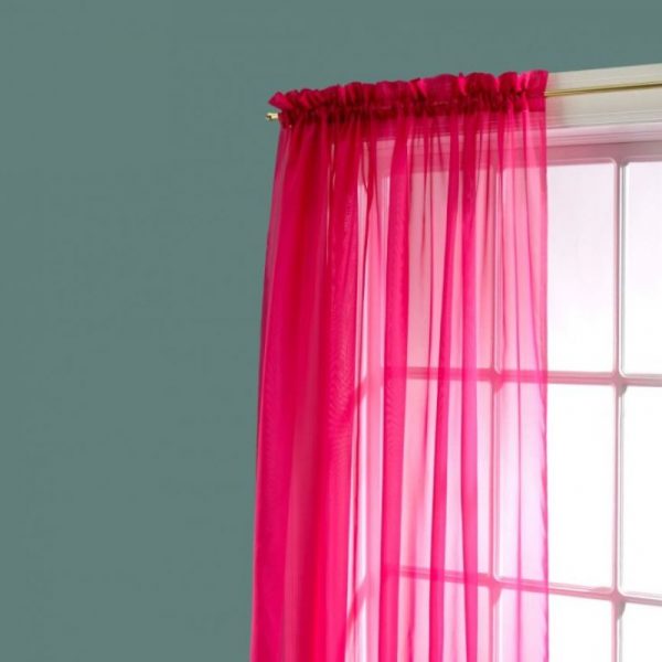 Pink curtains