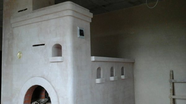 Plaster Russian stove