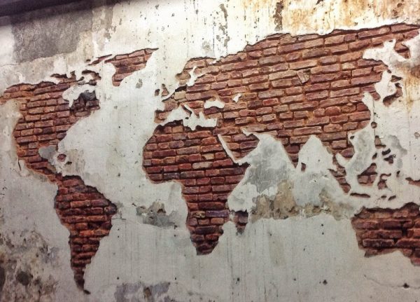 Stucco world map