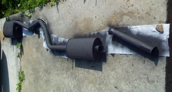 Exhaust pipe and silencer painting