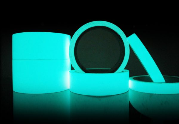 Glowing self-adhesive